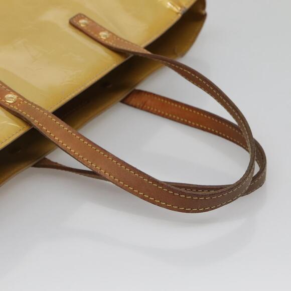 LOUIS VUITTON Monogram Vernis Reade MM Hand Bag Beige M91141 - Picture 7 of 12